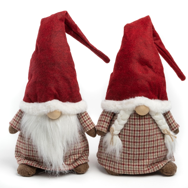 MR & MRS CLAUSE  Red Check  Pair