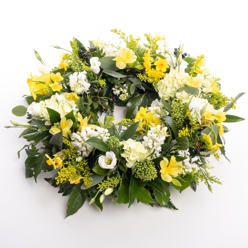 Seasonal Yellow & White Wreath